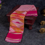 Shrinagar Silk Saree – Chinnon Crepe Fabric - Rani Pink - Kleem Boutique
