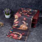 Semi Tussar Silk Saree – Kalamkari Floral Design with Zari Border - Kleem Boutique