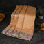 Semi Tussar Silk Light Sand Gold Saree with Applique Embroidery - Kleem Boutique
