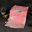 Semi Tussar Silk Coral Pink Saree with Applique Embroidery - Kleem Boutique