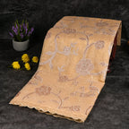 Soft Tissue Organza Off-White Saree with Tissue Applique Floral Design - Kleem Boutique