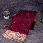 Handloom Silk Bandhani Saree – Designer Border Party Wear - Kleem Boutique