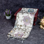 Semi Tussar Silk Saree – Kalamkari Floral & Animal Motifs - Kleem Boutique