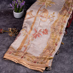 Organza Saree – Animal & Floral Appliqué Jungle Concept - Kleem Boutique