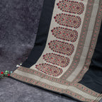 Handloom Cotton Weaving Saree - Black - Kleem Boutique