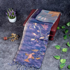 Semi Tussar Silk Saree – Eco Digital Floral & Leaf Print - Kleem Boutique