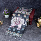 Semi Tussar Silk Saree – Kalamkari Floral & Animal Motifs - Kleem Boutique