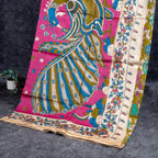 Pure Handloom Chanderi Cotton Saree with Floral Digital Print - Kleem Boutique