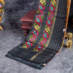 Handloom Patola Saree with Digital Print & Rich Pallu – Golden Yellow - Kleem Boutique
