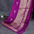 Handloom Kora Saree – Royal Purple
