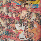 Pure Handloom Tussar Silk Saree with Abstract Digital Pallu & Contrast Green Blouse – Multicolour - Kleem Boutique