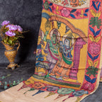 Chinnon Crepe Saree – Multicolour Elegance - Kleem Boutique