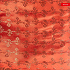 Raw Mango Saree – Red & Yellow Digital Print - Kleem Boutique