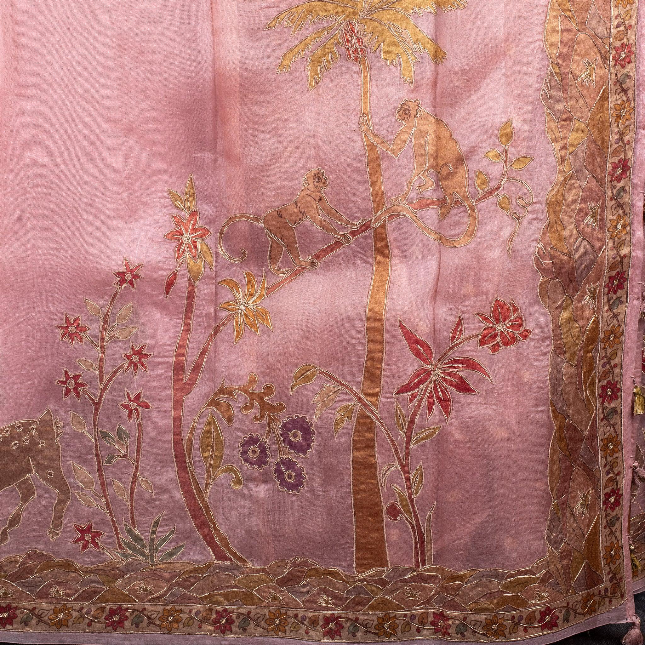 Organza Saree – Animal & Floral Appliqué Jungle Concept - Kleem Boutique