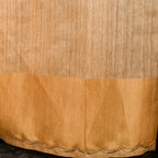 Tussar Jute Off-White Saree with Cross-Stitch Embroidery and Scallop Border - Kleem Boutique