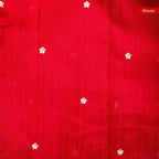Handloom Cotton Silk Saree with Embroidery Work - Red - Kleem Boutique