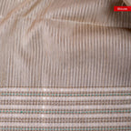 Semi Tussar Silk Saree – Floral Motifs with Kantha Work Border - Kleem Boutique