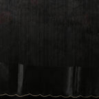 Tussar Jute Black Saree with Cross-Stitch Embroidery and Scallop Border - Kleem Boutique