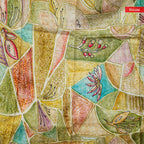 Pure Handloom Patola Silk Saree with Checks & Abstract Floral Border – Mustard Yellow - Kleem Boutique