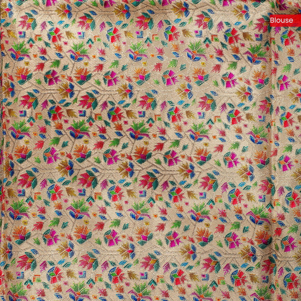 Mysore Crepe Saree with Contrast Blouse - Black - Kleem Boutique