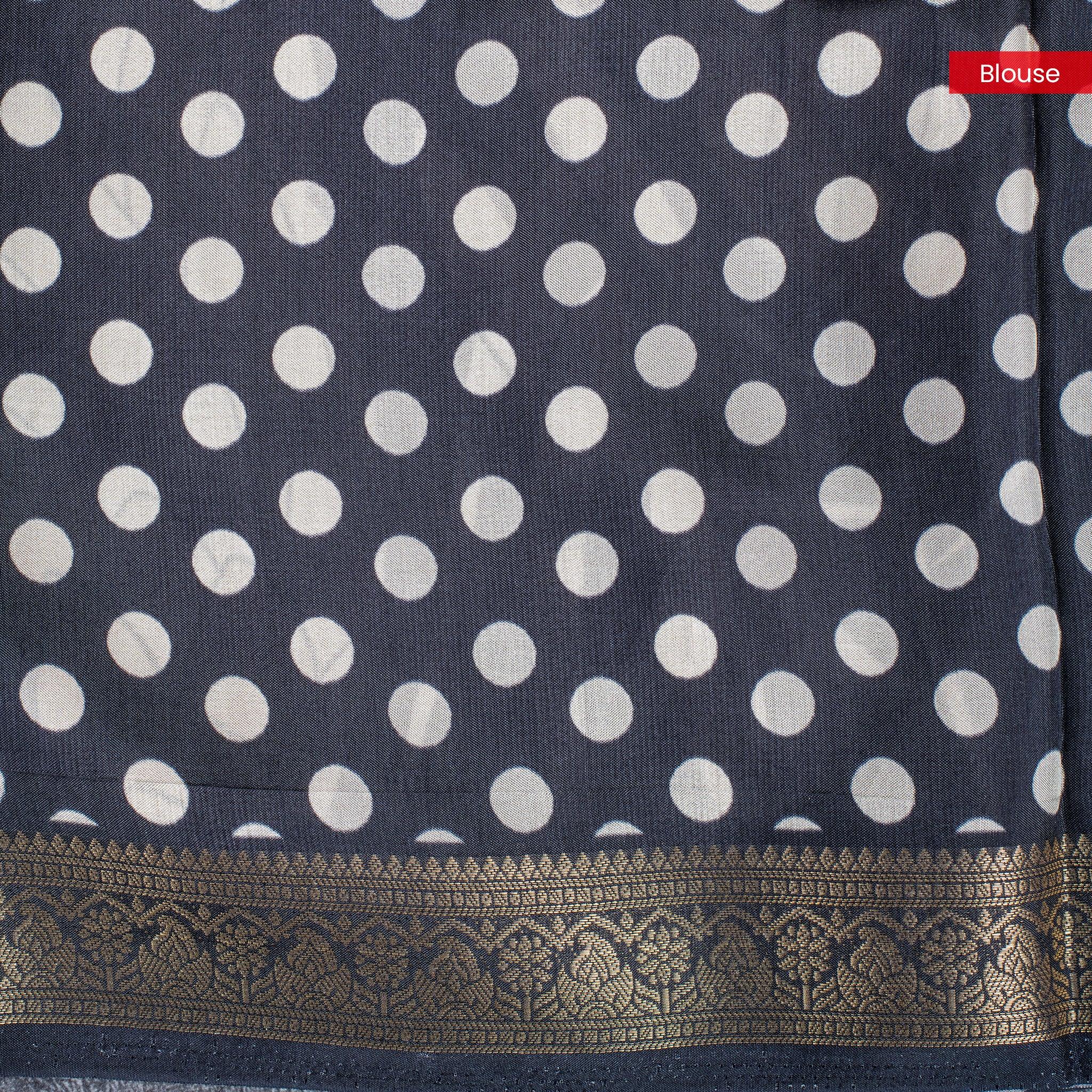 Saundarya Silk Saree – Classic Black & White Combination - Kleem Boutique