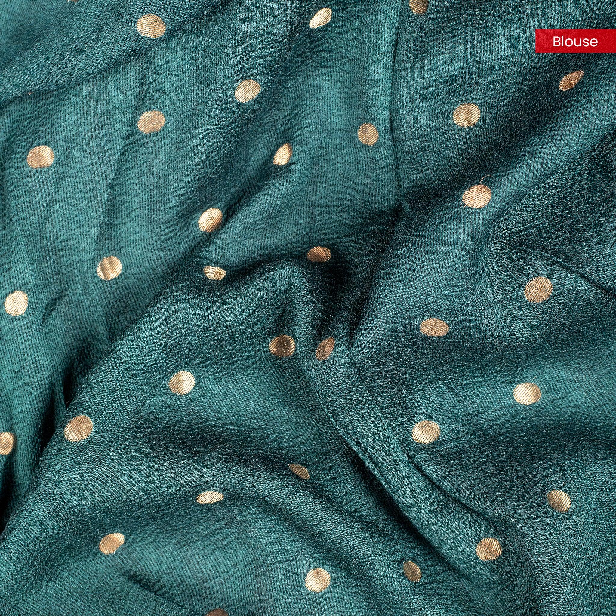 Handloom Soft Tussar Silk Saree – Digital Print with Antique Zari - Kleem Boutique