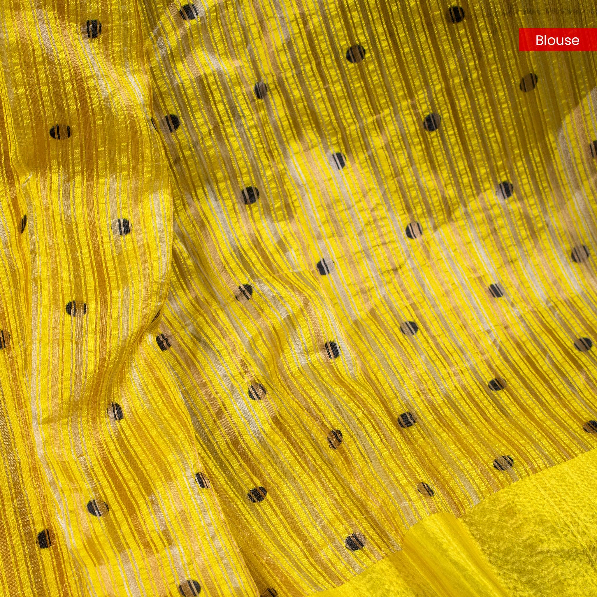 Pure Handloom Tissue Kora Saree – Digital Print Elegance - Kleem Boutique