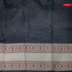 Handloom Cotton Weaving Saree - Black - Kleem Boutique