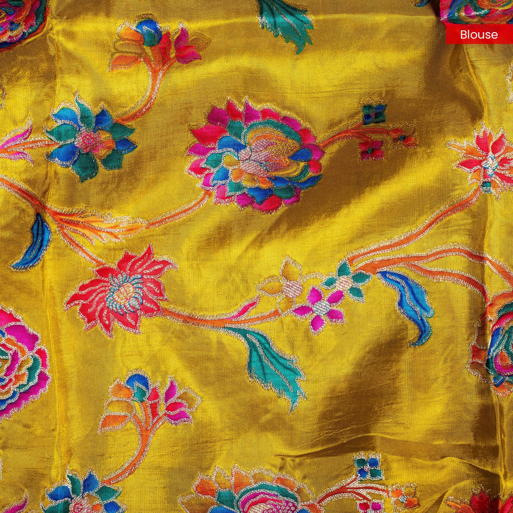 Mysore Crepe Saree with Contrast Blouse - Wine - Kleem Boutique