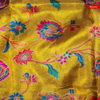 Mysore Crepe Saree with Contrast Blouse - Wine - Kleem Boutique