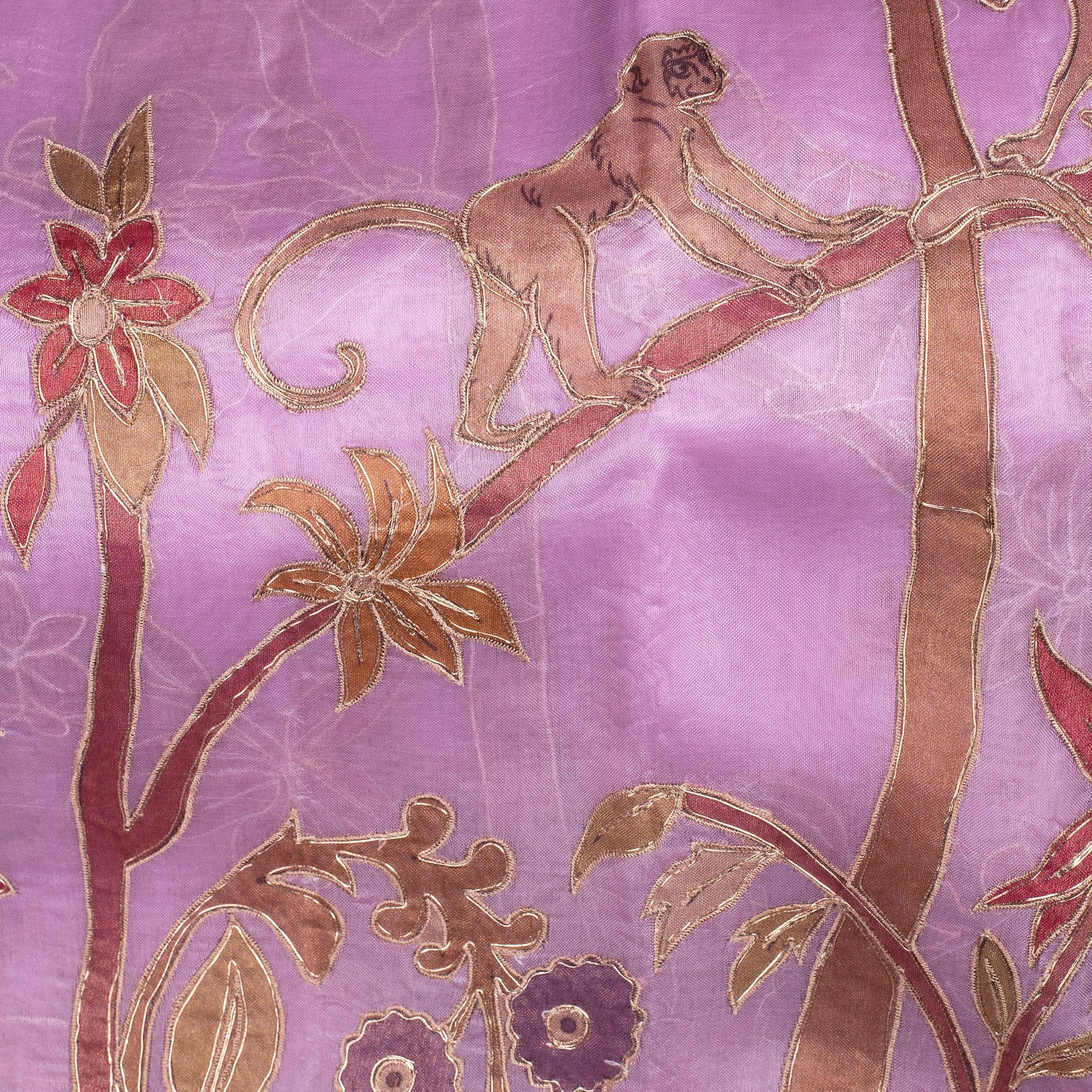 Organza Saree – Animal & Floral Appliqué Jungle Concept - Kleem Boutique