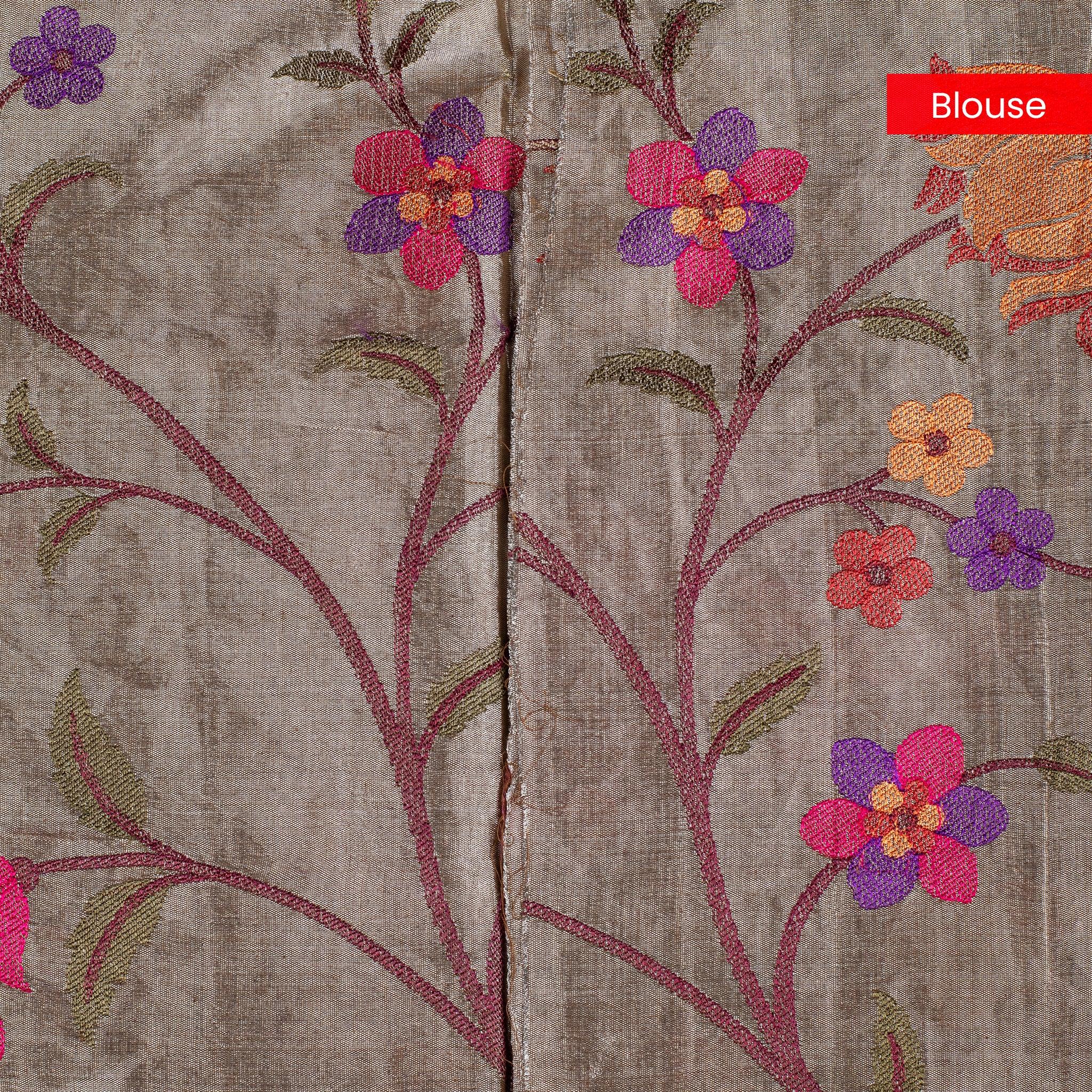 Handloom Kora Saree – Royal Purple