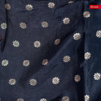 Jubilee Silk Ajrakh Saree - Red & Black - Kleem Boutique