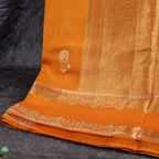 Raw Mango Saree – Orange with Butti Design - Kleem Boutique