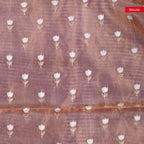 Pure Handloom Tissue Kora Saree – Applique & Embroidery Work - Kleem Boutique
