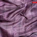 Semi Tussar Silk Saree – Kalamkari Floral Design with Zari Border - Kleem Boutique