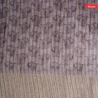 Semi Tussar Silk Saree – Printed Floral Border &amp; Pallu - Kleem Boutique