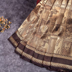 Pure Handloom Banarasi Brocade Saree with Animal Motifs - Kleem Boutique
