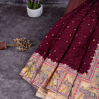 Handloom Silk Bandhani Saree – Designer Border Party Wear - Kleem Boutique
