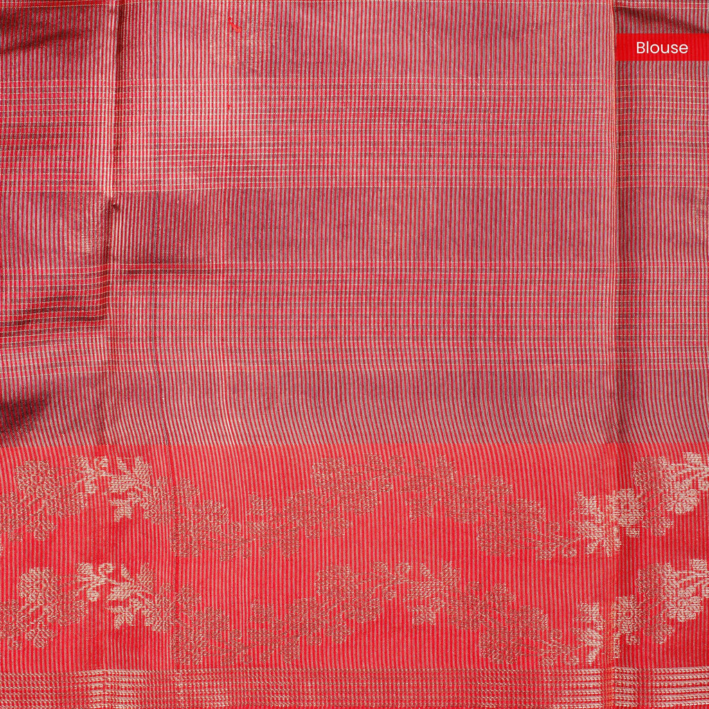 Handloom Cotton Weaving Saree - Wine Colour - Kleem Boutique