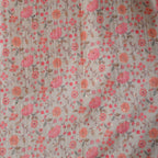 Semi Tussar Silk Light Sand Gold Saree with Applique Embroidery - Kleem Boutique