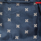 Jubilee Silk Ajrakh Saree - Red , Black & Blue - Kleem Boutique