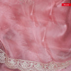 Tissue Kora Saree with Embroidery Work on the Border - Kleem Boutique