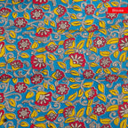 Pure Handloom MG Cotton Saree with Kalamkari Patch Work - Peach Pink - Kleem Boutique