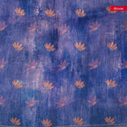 Semi Tussar Silk Saree – Eco Digital Floral & Leaf Print - Kleem Boutique