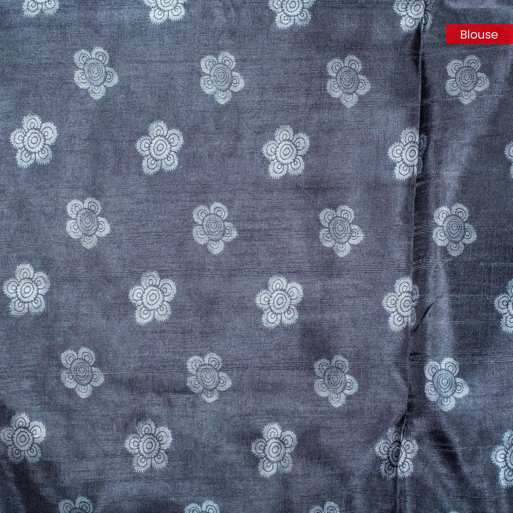 Semi Tussar Silk Saree – Kalamkari Floral & Animal Motifs - Kleem Boutique