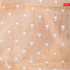 Pure Handloom Tissue Kora Saree – Appliqué & Embroidery Work - Kleem Boutique
