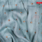 Pure Handloom Tussar Silk Saree – Digital Print with Antique Zari Border - Kleem Boutique