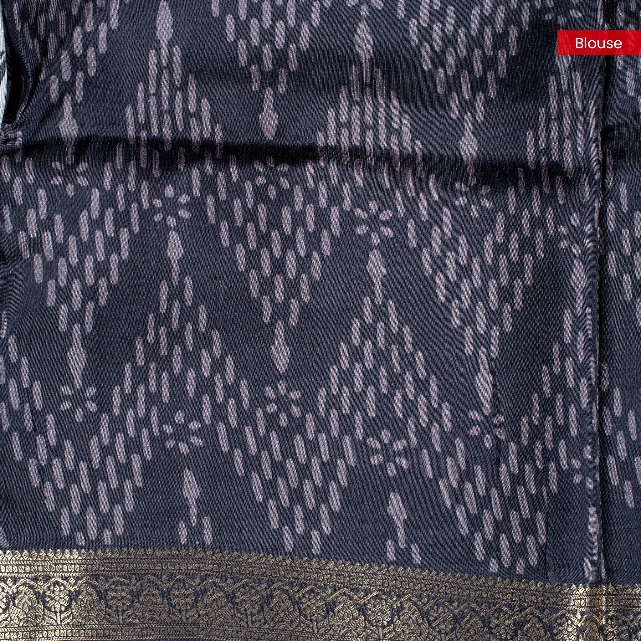 Saundarya Silk Saree – Classic Black & White Combination - Kleem Boutique