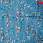 Soft Semi Tussar Silk Saree – Bird & Floral Digital Print - Kleem Boutique